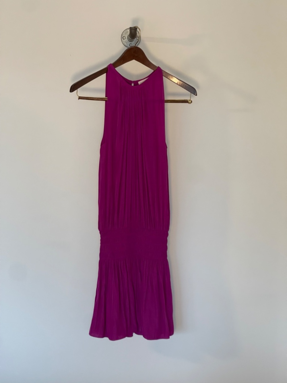 Ramy Brook Magenta Halter Drop-Waist Dress | Size S